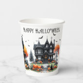 Gobelets En Papier Fête amusante et effrayante d'Halloween (Verso)