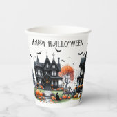 Gobelets En Papier Fête amusante et effrayante d'Halloween (Recto)