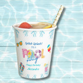 Gobelets En Papier Fête Anniversaire de enfant de la piscine à éclabo