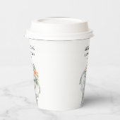 Gobelets En Papier Fête baby shower d'éléphant aquarelle (Gauche)