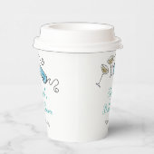 Gobelets En Papier Fête Cocktail Milieu du Siècle Illustrée à la Main (Droite)