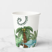 Gobelets En Papier Fête comme un anniversaire de dinosaure  (Verso)