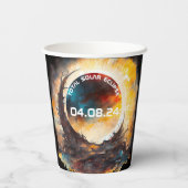 Gobelets En Papier Fête d'affichage Éclipse solaire (Verso)