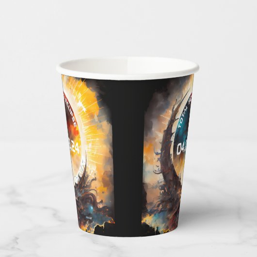 Gobelets En Papier Fête d'affichage Éclipse solaire (Gauche)