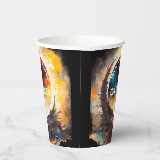 Gobelets En Papier Fête d'affichage Éclipse solaire (Droite)