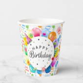 Gobelets En Papier Fête d'anniversaire (Recto)