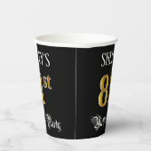 Gobelets En Papier Fête d'anniversaire 81st — Script fantaisie, Faux  (Droite)