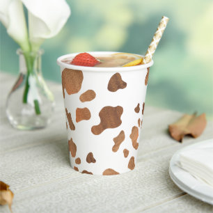 Gobelets En Papier Fête d'anniversaire à motif vache