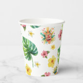 Gobelets En Papier Fête d'anniversaire Aloha Luau Tropical (Verso)