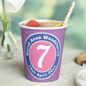 Gobelets En Papier Fête d'anniversaire avec âge