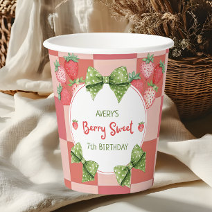 Gobelets En Papier Fête d'anniversaire Berry Sweet 7ème anniversaire