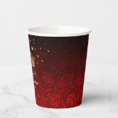Gobelets En Papier Fête d'anniversaire Black Red et Gold (Gauche)