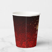 Gobelets En Papier Fête d'anniversaire Black Red et Gold (Droite)