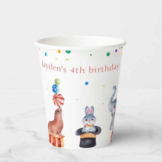 Gobelets En Papier Fête d'anniversaire Carnival Kid (Recto)