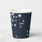 Gobelets En Papier Fête d'anniversaire chic et élégante Denim & Diamo (Gauche)