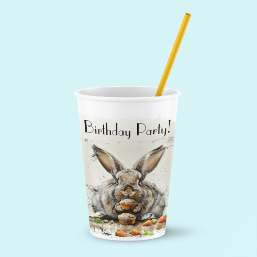 Gobelets En Papier fête d'anniversaire de Bunny