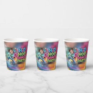 Gobelets En Papier Fête d'anniversaire de danse hip hop pour filles
