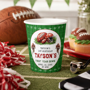 Gobelets En Papier Fête d'anniversaire de football de première année