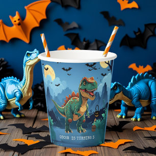 Gobelets En Papier Fête d'anniversaire de Halloween Dinosaur   T-Rex 