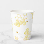 Gobelets En Papier Fête d'anniversaire de Honey Bee (Verso)