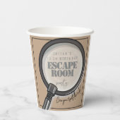 Gobelets En Papier Fête d'anniversaire de la chambre d'évasion (Verso)