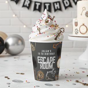 Gobelets En Papier Fête d'anniversaire de la chambre d'évasion