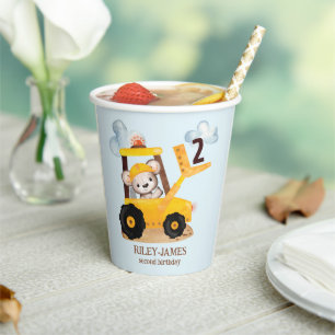 Gobelets En Papier Fête d'anniversaire de la construction