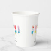 Gobelets En Papier Fête d'anniversaire de la crème glacée d'été (Droite)