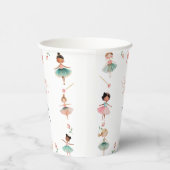 Gobelets En Papier Fête d'anniversaire de la danse et de la fillette (Droite)