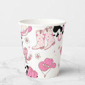 Gobelets En Papier Fête d'anniversaire de la fille Rodéo First (Recto)