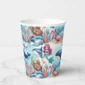 Gobelets En Papier fête d'anniversaire de la mer arc-en-ciel (Droite)