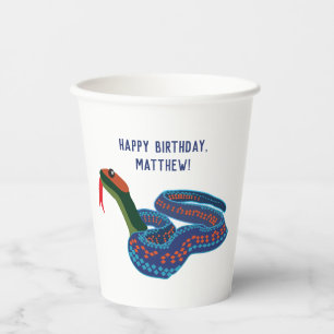 Gobelets En Papier Fête d'anniversaire de la Serpent à ailes rouges