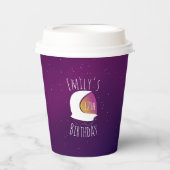 Gobelets En Papier Fête d'anniversaire de l'astronaute Galaxie modern (Recto)