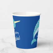 Gobelets En Papier Fête d'anniversaire de Narwhals (Gauche)