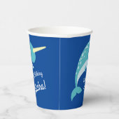 Gobelets En Papier Fête d'anniversaire de Narwhals (Droite)