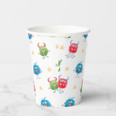 Gobelets En Papier Fête d'anniversaire de notre petit monstre (Droite)