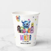 Gobelets En Papier Fête d'anniversaire de notre petit monstre (Verso)