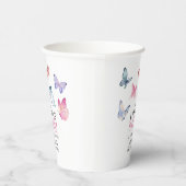 Gobelets En Papier Fête d'anniversaire de notre petit papillon (Droite)