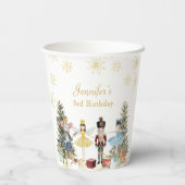 Gobelets En Papier Fête d'anniversaire de Nutcracker (Verso)