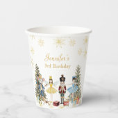 Gobelets En Papier Fête d'anniversaire de Nutcracker (Recto)