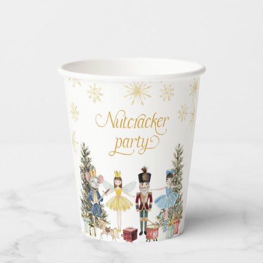 Gobelets En Papier Fête d'anniversaire de Nutcracker (Verso)