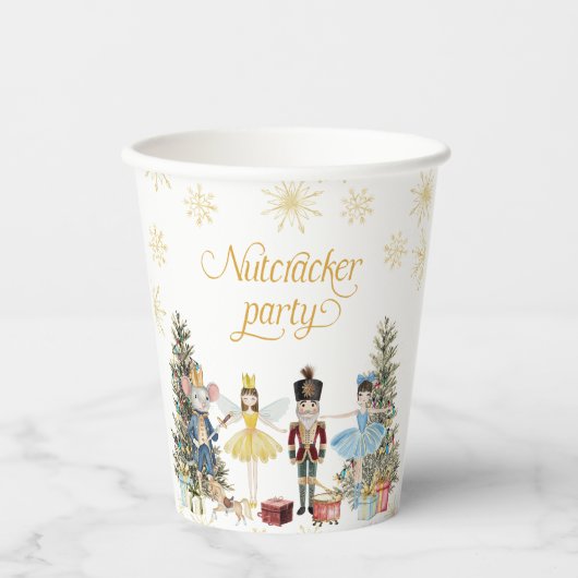 Gobelets En Papier Fête d'anniversaire de Nutcracker (Recto)