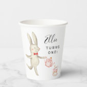 Gobelets En Papier Fête d'anniversaire de Pink Woodland (Recto)