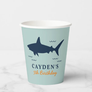 Gobelets En Papier Fête d'anniversaire de requins