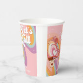 Gobelets En Papier Fête d'anniversaire de roller retro (Droite)