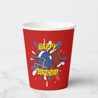 Gobelets En Papier Fête d'anniversaire de sport pour enfants de footb