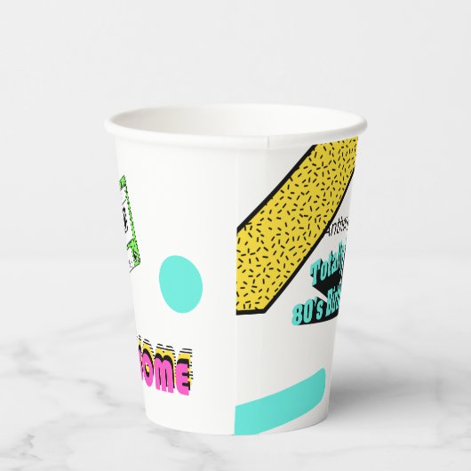 Gobelets En Papier Fête d'anniversaire des années 80 (Droite)