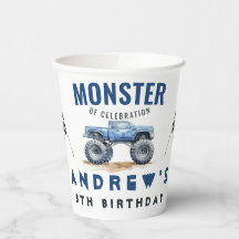 Fête d'anniversaire des Enfants Monster Trucks