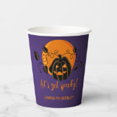 Gobelets En Papier Fête d'anniversaire d'Halloween Éffrayante (Verso)
