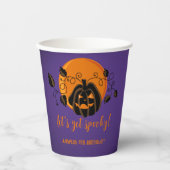 Gobelets En Papier Fête d'anniversaire d'Halloween Éffrayante (Recto)